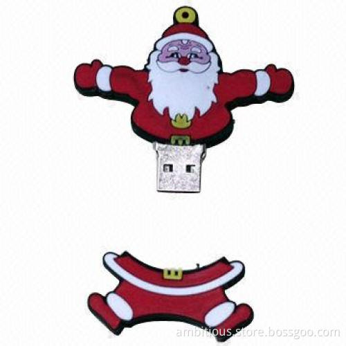 Joy of Santaclaus Model USB Flash Drive, 64MB to 128GB Memory Capacity